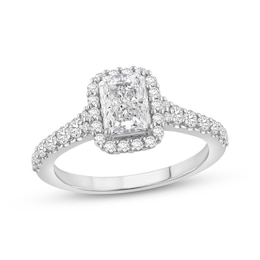 Lab-Created Diamonds by KAY Radiant-Cut Engagement Ring 1-1/2 ct tw 14K White Gold