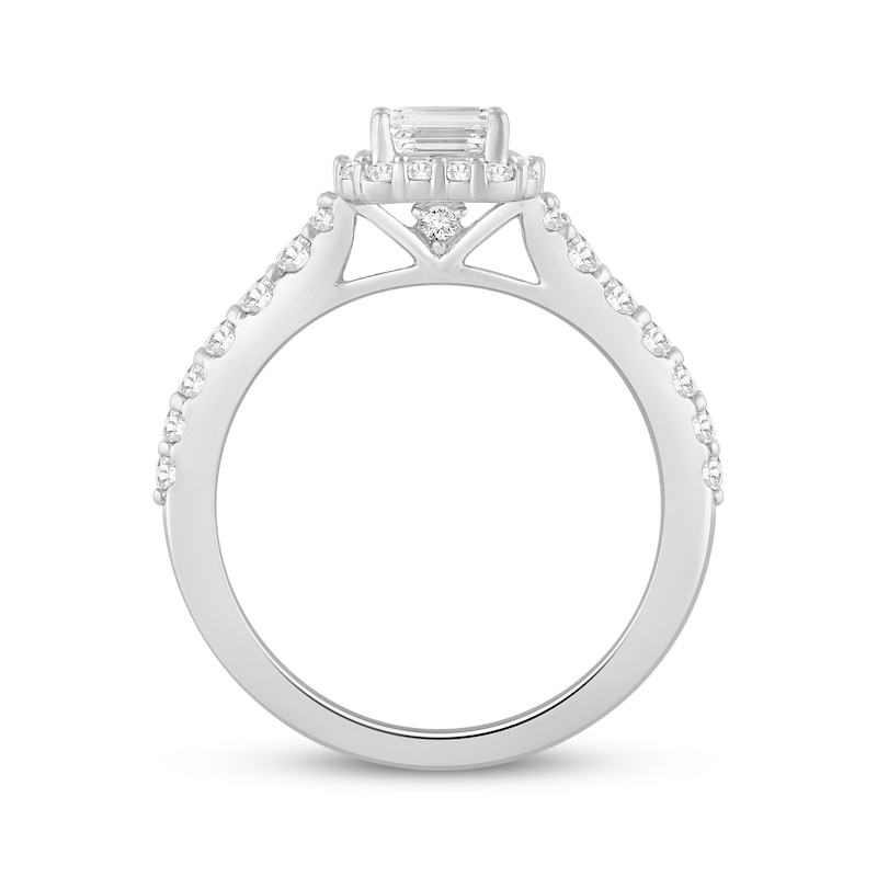 Main Image 3 of Lab-Grown Diamonds by KAY Radiant-Cut Engagement Ring 1-1/2 ct tw 14K White Gold