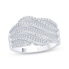 Thumbnail Image 1 of Diamond Multi-Row Bypass Fashion Ring 1 ct tw 10K White Gold