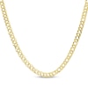 Thumbnail Image 1 of Semi-Solid Diamond-Cut Double Curb Chain Necklace 4.7mm 14K Yellow Gold 20&quot;