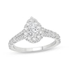 Thumbnail Image 0 of Lab-Grown Diamonds by KAY Pear-Shaped Halo Engagement Ring 1 ct tw 14K White Gold