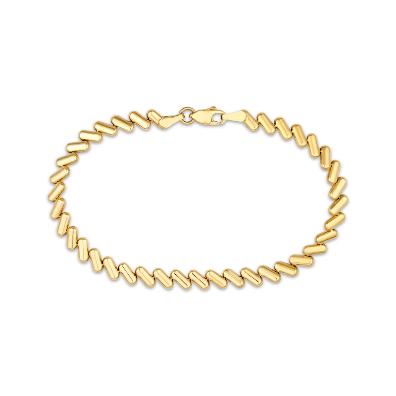 Solid San Marco Chain Bracelet 10K Yellow Gold 7.5"