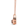 Thumbnail Image 2 of Le Vian Diamond Square Halo Necklace 5/8 ct tw 14K Strawberry Gold 19&quot;