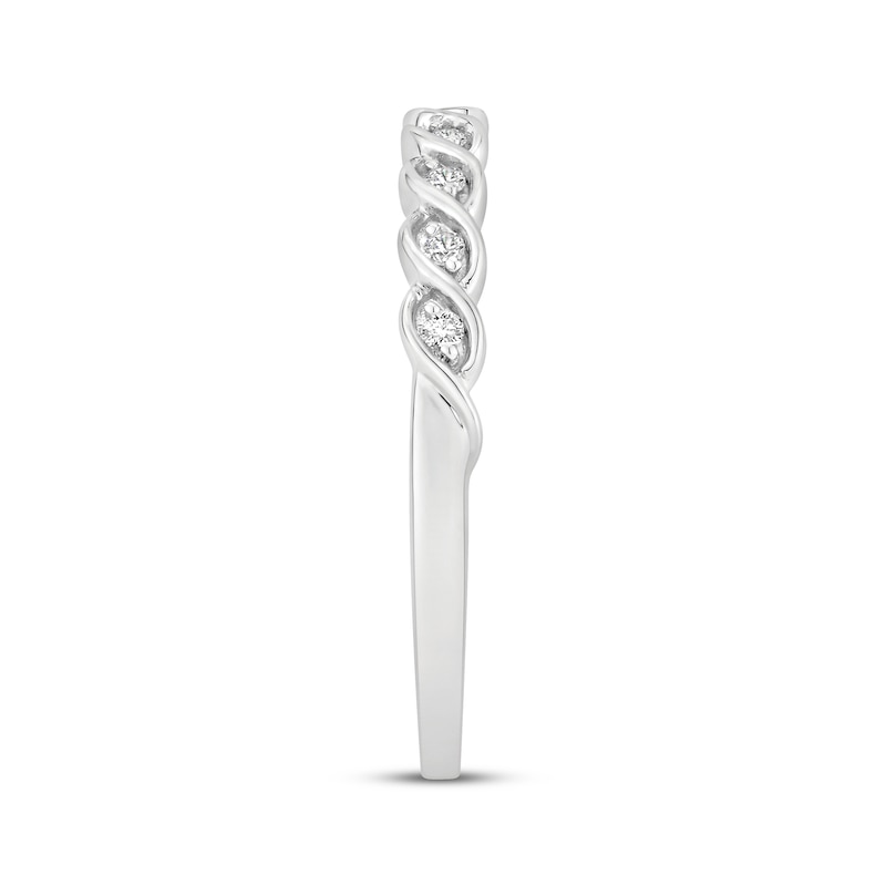 Lab-Grown Diamonds by KAY Twist Anniversary Ring 1/20 ct tw 10K White Gold