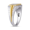 Thumbnail Image 2 of Men's Diamond Rectangle Ring 1/2 ct tw Sterling Silver & 10K Yellow Gold Plate