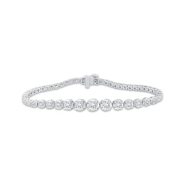 Diamond Graduated Bracelet 5 ct tw 14K White Gold 7&quot;