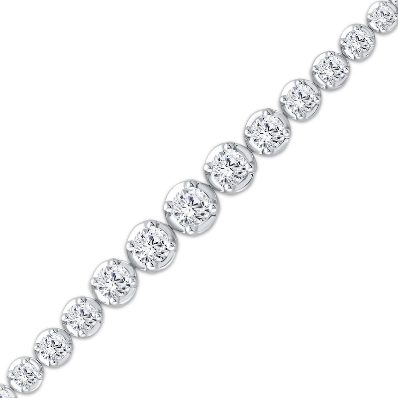 Main Image 2 of Diamond Graduated Bracelet 5 ct tw 14K White Gold 7&quot;