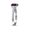 Thumbnail Image 2 of Pear-Shaped Rhodolite Garnet & Diamond Ring 1/5 ct tw 10K White Gold