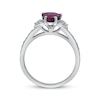 Thumbnail Image 3 of Pear-Shaped Rhodolite Garnet & Diamond Ring 1/5 ct tw 10K White Gold