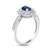 Thumbnail Image 2 of Blue Sapphire & Diamond Ring 1/10 ct tw 10K White Gold