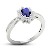 Thumbnail Image 4 of Blue Sapphire & Diamond Ring 1/10 ct tw 10K White Gold