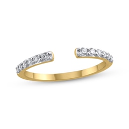 STUDIO BY KAY Diamond Deconstructed Open Ring 1/5 ct tw 10K Yellow Gold