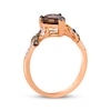 Thumbnail Image 3 of Le Vian Pear-Shaped Chocolate Quartz Ring 1/5 ct tw Diamonds 14K Strawberry Gold