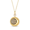 Thumbnail Image 1 of Le Vian Diamond Crescent Moon Necklace 7/8 ct tw 14K Honey Gold 19&quot;