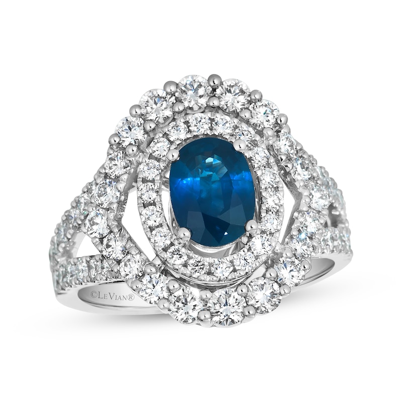 Main Image 1 of Le Vian Vault Sapphire Ring 1-1/2 ct tw Diamonds Platinum