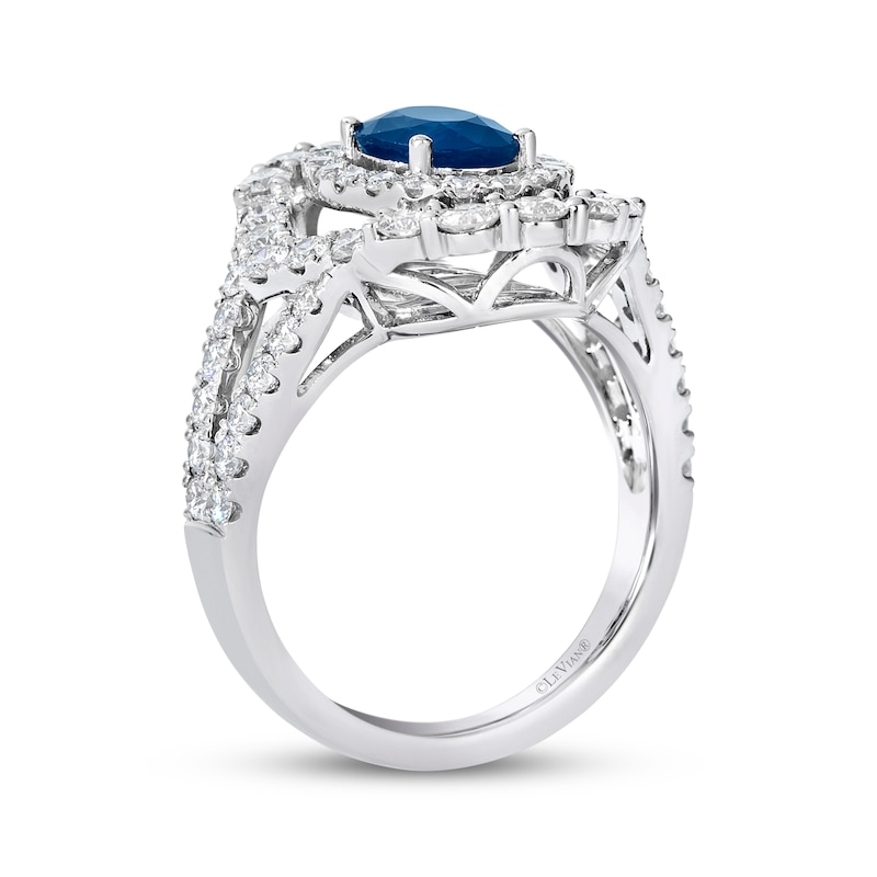 Main Image 2 of Le Vian Vault Sapphire Ring 1-1/2 ct tw Diamonds Platinum