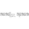 Thumbnail Image 2 of Diamond Alternating Wave Link Bracelet 1/2 ct tw Sterling Silver 7.25&quot;