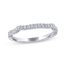 THE LEO Legacy Lab-Grown Diamond Contoured Wedding Band 1/5 ct tw 14K White Gold