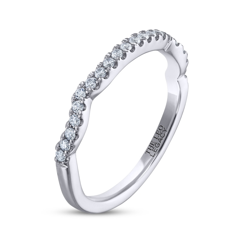 Main Image 2 of THE LEO Legacy Lab-Grown Diamond Contoured Wedding Band 1/5 ct tw 14K White Gold