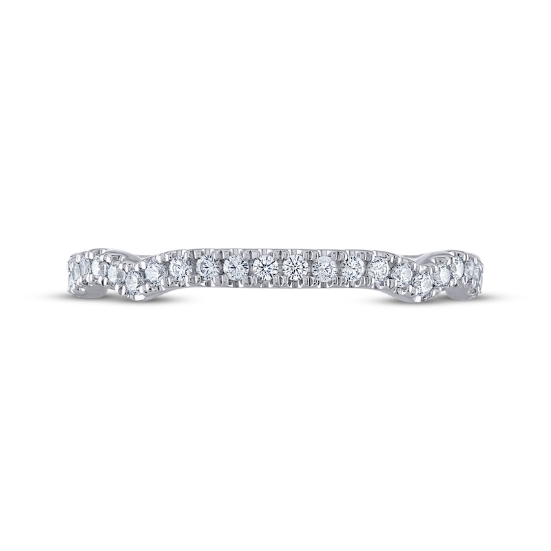 Main Image 3 of THE LEO Legacy Lab-Grown Diamond Contoured Wedding Band 1/5 ct tw 14K White Gold