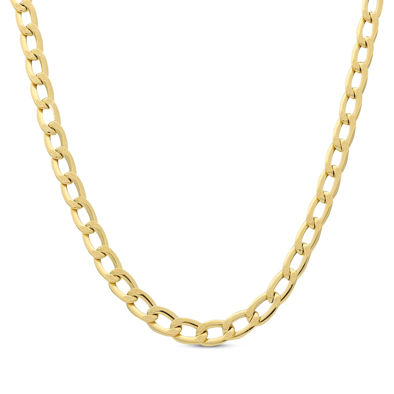 Main Image 1 of Hollow Link Chain Necklace 7.7mm 10K Yellow Gold 18”