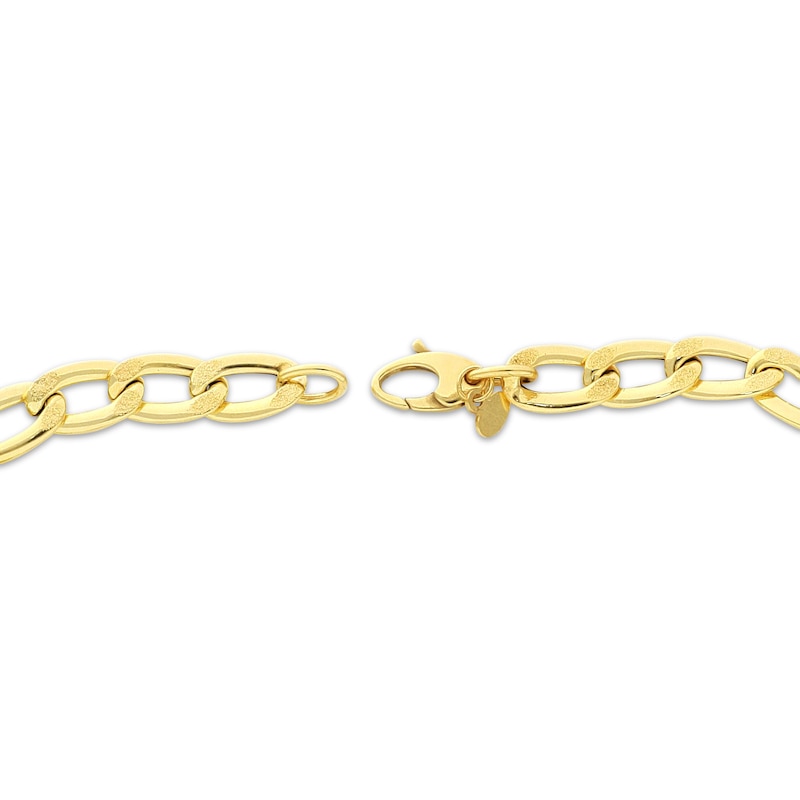 Main Image 2 of Hollow Link Chain Necklace 7.7mm 10K Yellow Gold 18”