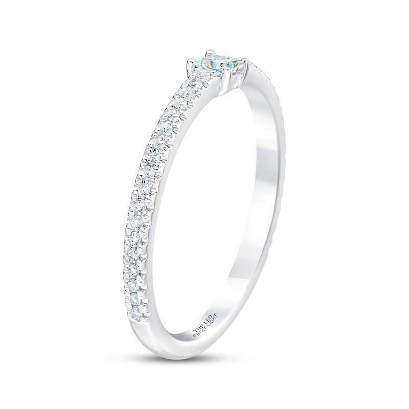 Main Image 2 of THE LEO First Light Diamond Princess & Round-Cut Anniversary Band 1/4 ct tw 14K White Gold