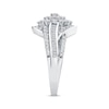 Thumbnail Image 2 of Baguette & Round-Cut Diamond Bypass Split-Shank Ring 1 ct tw 10K White Gold