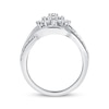 Thumbnail Image 3 of Baguette & Round-Cut Diamond Bypass Split-Shank Ring 1 ct tw 10K White Gold