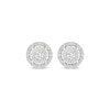 Thumbnail Image 1 of Lab-Grown Diamonds by KAY Circle Halo Stud Earrings 1/2 ct tw 10K White Gold