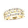 Thumbnail Image 1 of THE LEO Diamond Three-Row Anniversary Band 3/4 ct tw 14K Yellow Gold