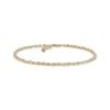 Thumbnail Image 1 of Solid Glitter Rope Chain Anklet 2.4mm 14K Yellow Gold 10&quot;