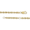 Thumbnail Image 3 of Solid Glitter Rope Chain Anklet 2.4mm 14K Yellow Gold 10&quot;