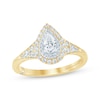 Thumbnail Image 0 of Monique Lhuillier Bliss Pear-Shaped Diamond Tapered Engagement Ring 3/4 ct tw 18K Two-Tone Gold