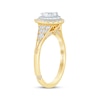 Thumbnail Image 1 of Monique Lhuillier Bliss Pear-Shaped Diamond Tapered Engagement Ring 3/4 ct tw 18K Two-Tone Gold