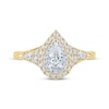 Thumbnail Image 3 of Monique Lhuillier Bliss Pear-Shaped Diamond Tapered Engagement Ring 3/4 ct tw 18K Two-Tone Gold