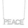 Thumbnail Image 0 of Diamond "Peace" Necklace 1/15 ct tw Sterling Silver 18"