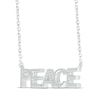 Thumbnail Image 1 of Diamond "Peace" Necklace 1/15 ct tw Sterling Silver 18"