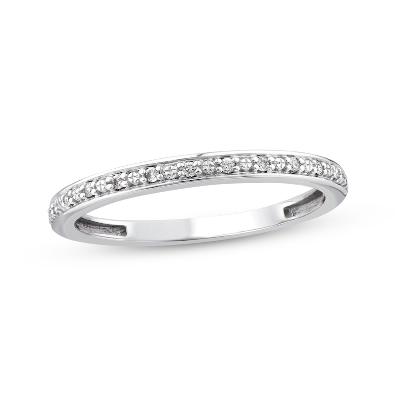 Main Image 1 of Diamond Wedding Band 1/20 ct tw 10K White Gold