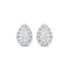 Thumbnail Image 1 of Lab-Grown Diamonds by KAY Pear-Shaped Halo Stud Earrings 3/4 ct tw 10K White Gold