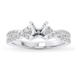 Lab-Grown Diamonds by KAY Engagement Ring Setting 1/3 ct tw 14K White Gold