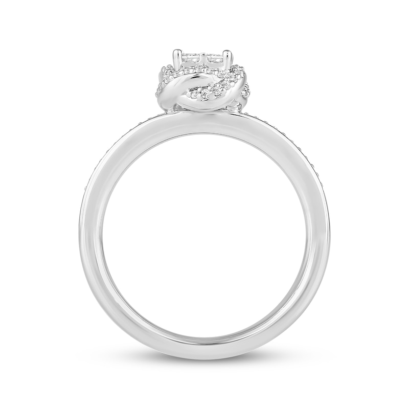 Hallmark Diamonds One Love Framed Quad Ring 1/3 ct tw Sterling SIlver | Kay