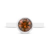 Thumbnail Image 3 of Garnet Solitaire Bezel-Set Ring Sterling Silver