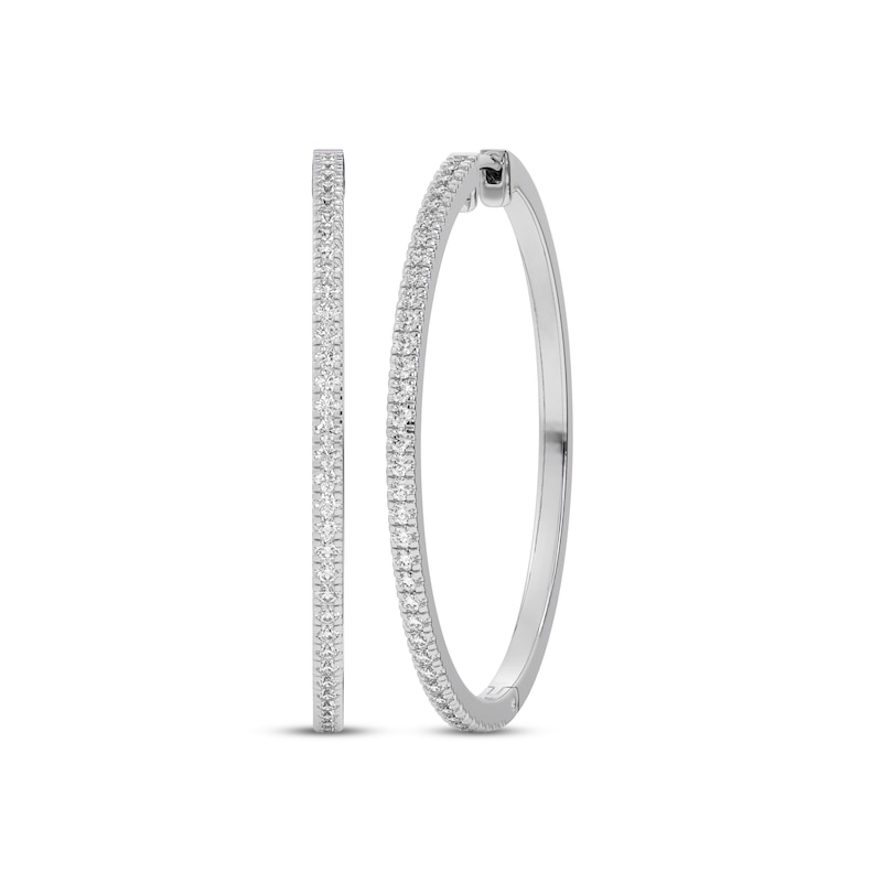 Main Image 1 of Diamond Hoop Earrings 1 ct tw 10K White Gold 40.2mm