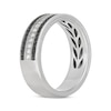 Thumbnail Image 2 of Neil Lane Men’s Black & White Diamond Wedding Band 1/2 ct tw 14K White Gold