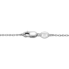 Thumbnail Image 1 of Cultured Pearl & White Lab-Created Sapphire Bow Necklace Sterling Silver 18"