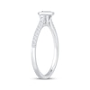 Thumbnail Image 2 of East West Oval-Cut Diamond Bezel-Set Engagement Ring 5/8 ct tw 14K White Gold