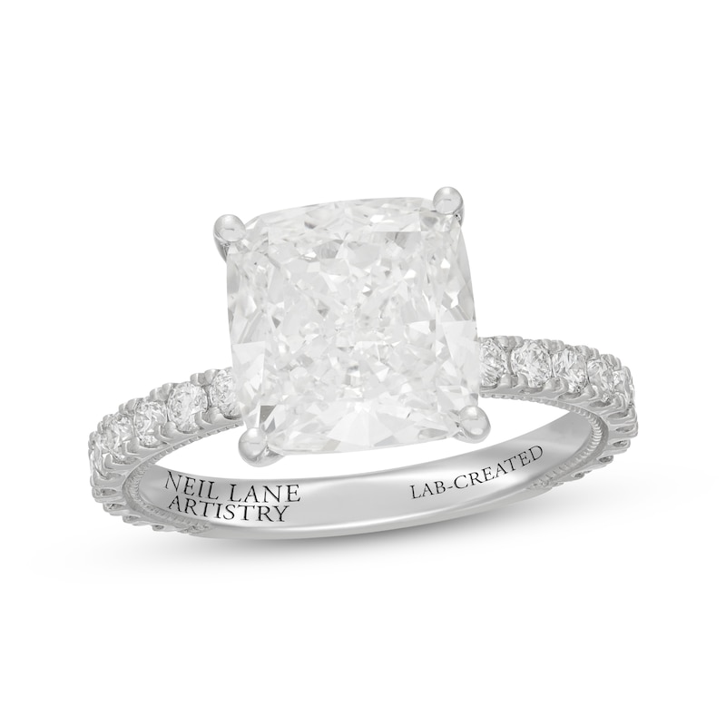 Neil Lane Artistry Cushion-Cut Lab-Created Diamond Engagement Ring 5-5/ ...