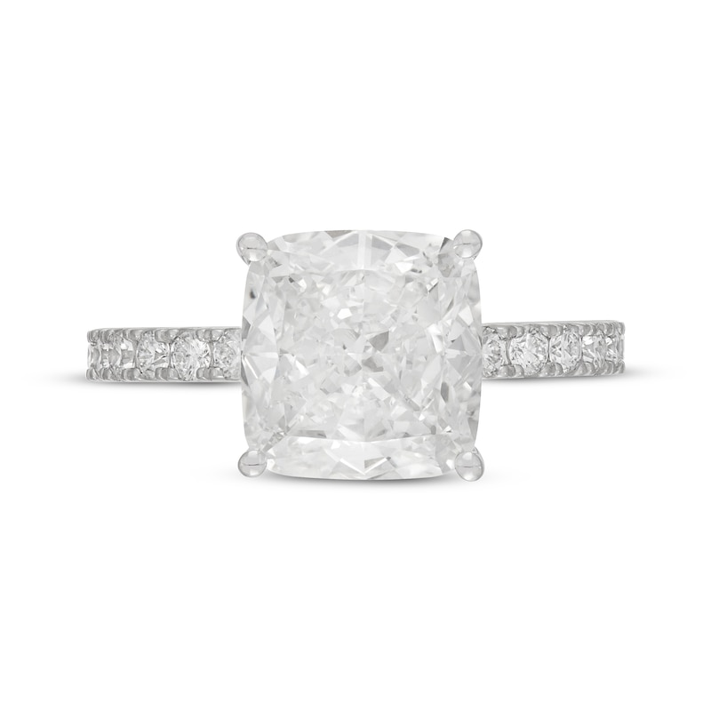 Main Image 3 of Neil Lane Artistry Cushion-Cut Lab-Grown Diamond Engagement Ring 5-5/8 ct tw 14K White Gold