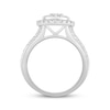 Thumbnail Image 2 of Multi-Diamond Pear-Shaped Halo Engagement Ring 1 ct tw 10K White Gold